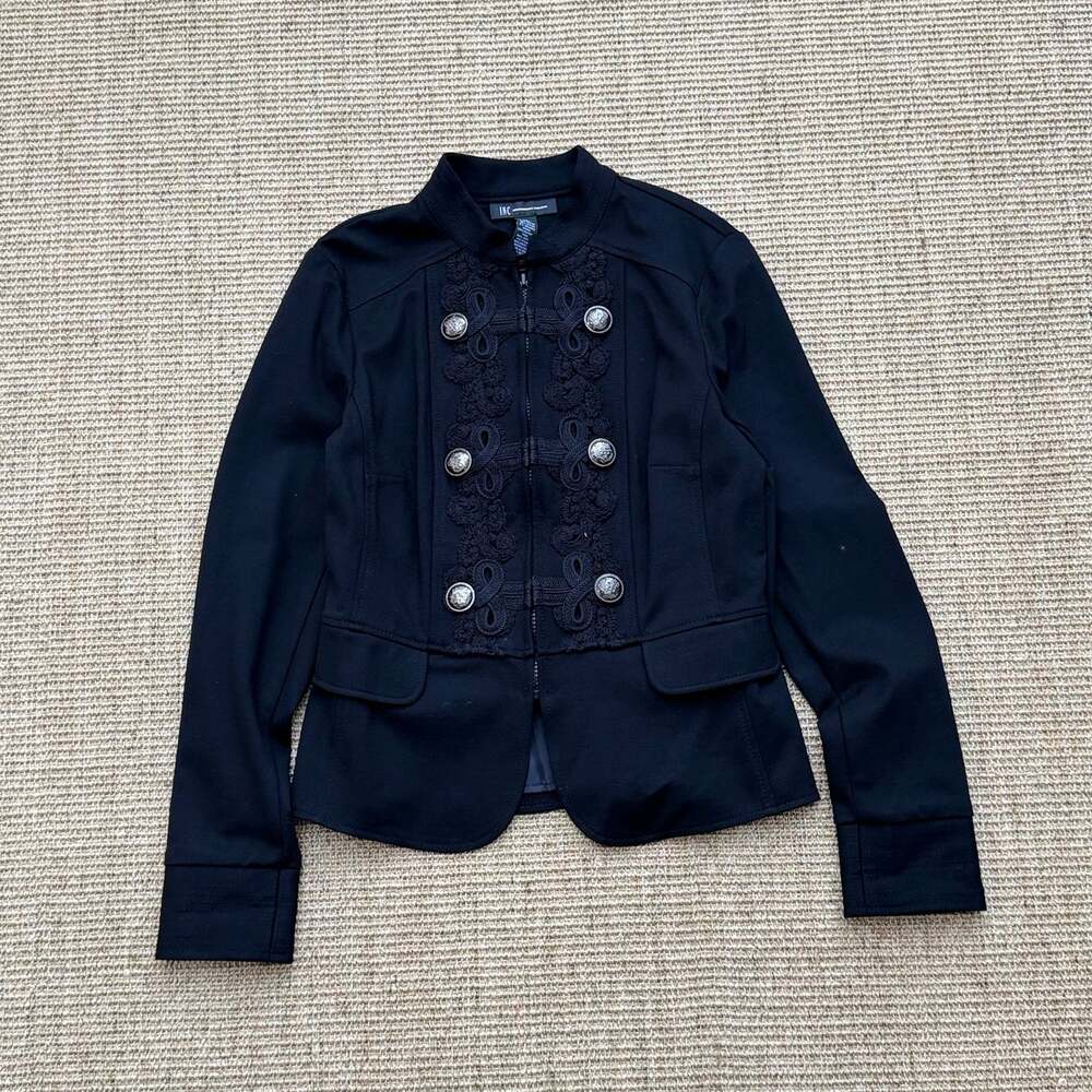 🖤 INC International Concepts Military Band Jacket | Size S | Black